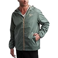 Reebok Men's Jacket - Lightweight Performance Windbreaker - Full Zip Weather Resistant Spring Coat (S-XL)