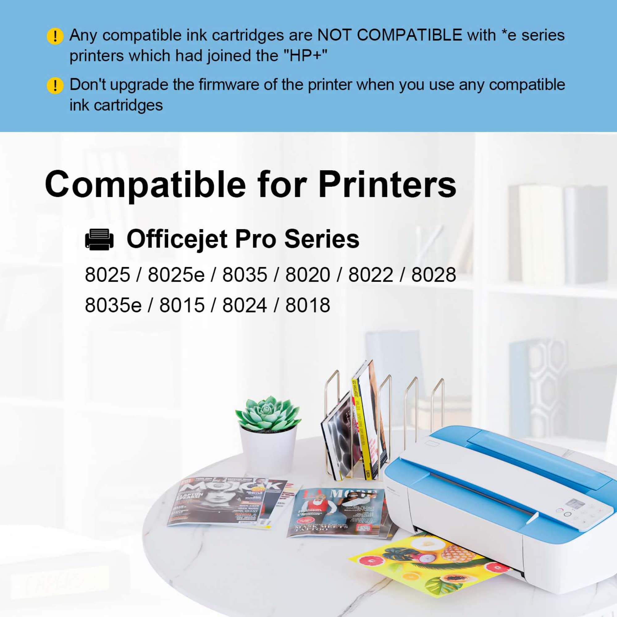 FASTINK Compatible with HP 910XL 910 XL Ink Cartridges for 8025e 8025 8020 8035e 8035 8022 8028 (Not for *e Printer with HP+ Service), 5Pack