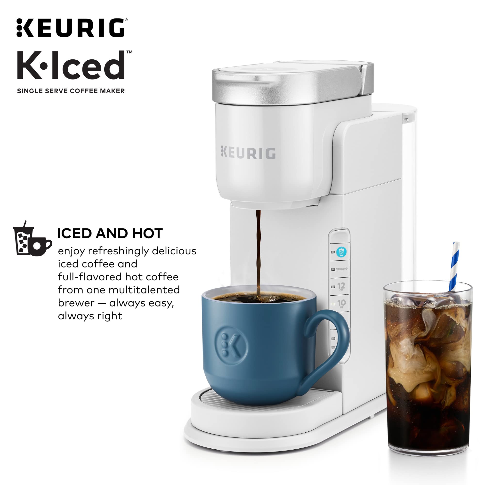 Keurig K-Iced Single Serve Coffee Maker, White