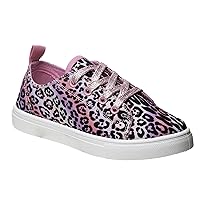Josmo Girl's Canvas Low Top Sneaker Slip on Lace-up Tennis (Little Big Kid)