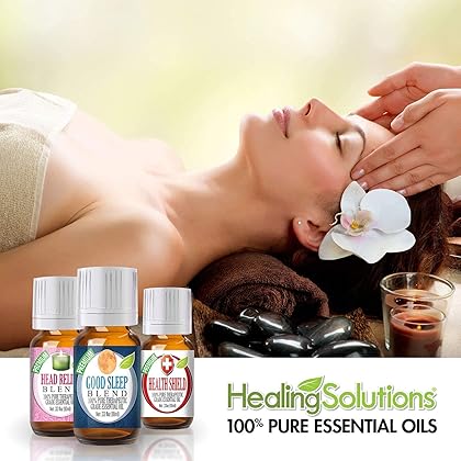 Essential Oils Best Blends Set of 6-100% Pure, Therapeutic Grade Essential Oils Set - 6/10mL Bottles (Breathe, Good Sleep, Head Relief, Muscle Relief, Stress Relief, and Health Shield)