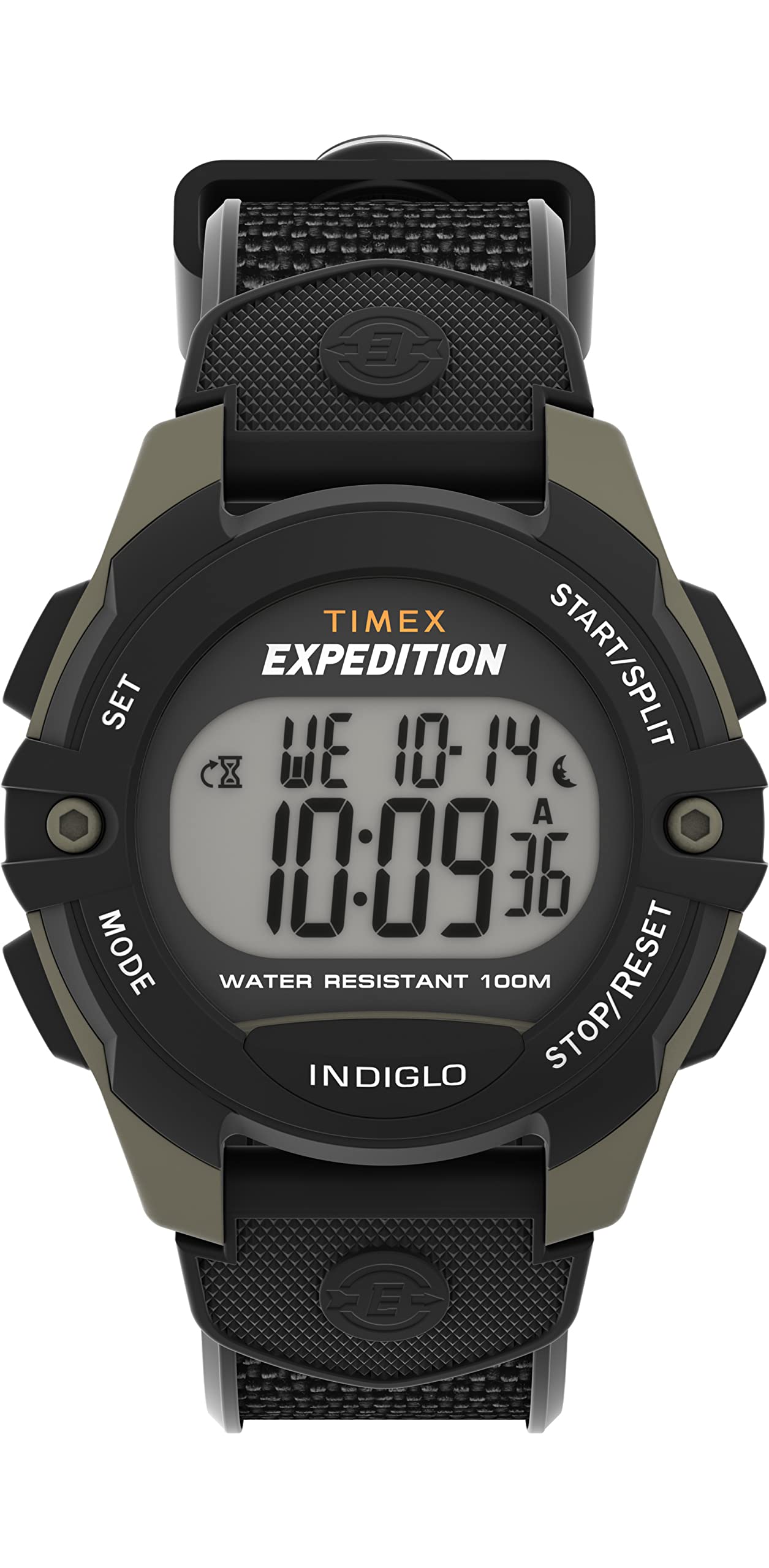 Timex Men's Expedition 41mm Watch - Black Strap Digital Dial Green Case