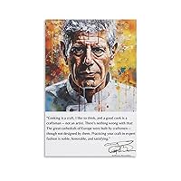 Anthony Bourdain Quote Poster, Anthony Bourdain Quote Wall Art (2) Canvas Painting Posters And Prints Wall Art Pictures for Living Room Bedroom Decor 12x18inch(30x45cm) Unframe-style