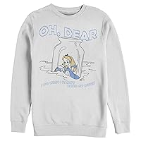 Disney Men's Alice in Wonderland Dear Tears Pullover Crew Fleece