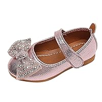 Fashion Autumn Girls Casual Shoes Flat Light Solid Color Sequin Bow Cute Shiny Dress Winter Boots for Toddler Girls