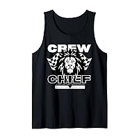 Crew Chief Racing Pit Crew Race Team Lion Checkered Flag Tank Top