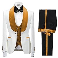 Mens Suits 3 Piece Blazer Slim Fit Jacquard Jacket Tailcoat Business Tail Tuxedos Groomsmen Formal Party Jackets