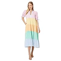English Factory Women's Colorblock Bow Tie sleeves Maxi Dress