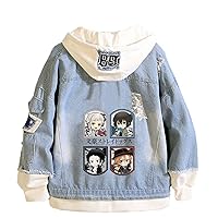 Anime Bungo Stray Dogs Jacket Denim Dazai Osamu Kaus Kartun Harajuku Jeans Hoodies Boys Girls 7