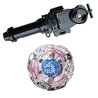 Gaming Spinning Top Toys - Bey Battling Metal Fusion Masters Fight BB43 Lightning L-Drago 100HF with Power String Launcher & Grip (BB-43)