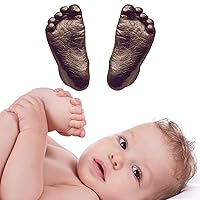3D Handprints Footprints Baby Casting Kit Cast Baby's Hand and Foot Out of Plaster & Choose Your Paint Color (Bronze)