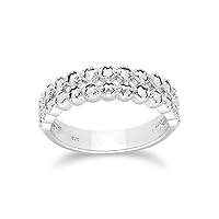 Ivy Gems 925 Sterling Silver Marcasite Half Eternity Ring