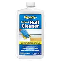 STAR BRITE Instant Hull Cleaner - Easily Remove Stains, Scum Lines & Grime for Boat Hulls, Fiberglass, Plastic & Painted Surfaces - Wipe On, Rinse Off Formula 32 Ounces (081732)