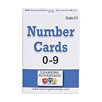 Learning Advantage 7301 Number Cards 0-9, Black, Grade: Kindergarten to 5, (Pack of 54)