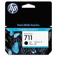 HP 711 Black 38-ml Genuine Ink Cartridge (CZ129A) for DesignJet T530, T525, T520, T130, T125, T120 & T100 Large Format Plotter Printers