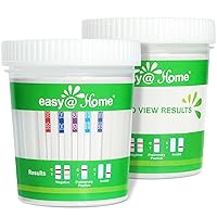 5 Pack Easy@Home Drug Test Cup for 5 Popular Drug Tests Marijuana (THC),Amphetamine (AMP),Cocaine (COC), Methamphetamine (MET), Opiate (OPI 2000) - #ECDOA-254