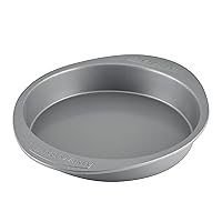 Farberware Nonstick Bakeware Baking Pan / Nonstick Cake Pan, Round - 9 Inch, Gray, 1 Count (Pack of 1)