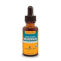 Herb Pharm Certified Organic Goldenseal Liquid Extract for Respiratory System Support, Alcohol-Free Glycerite, 1 Ounce