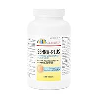 GeriCare Senna Plus Laxative Tablets, 50 mg / 8.6 mg Strength Docusate Sodium / Sennosides (1000 Tablets)