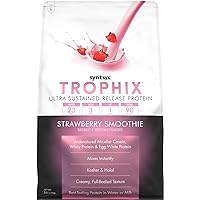 Nutrition Trophix Protein Powder, Ultra Sustained-Release Protein Blend, Strawberry Smoothie, 5 lbs