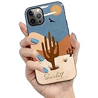 Custom Desert Sun Cactus Landscape Case, Personalized Name Case, Designed ‎for iPhone 15 Plus, iPhone 14 Pro Max, iPhone 13 Mini, iPhone 12, 11, X/XS Max, ‎XR, 7/8‎