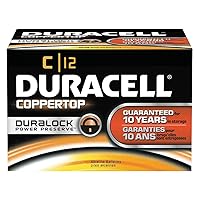 Coppertop Alkaline Batteries with Duralock Power Preserve Technology, C, 12 Count (Pack of 1)