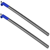 RMS 2 Pack 31 Inch Extra Long Handled Metal Shoe Horn with Curved Handle