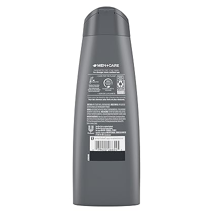 Dove Men+Care Fortifying 2-in-1 Shampoo and Conditioner Fresh and Clean with Caffeine 4 Count For Everyday Care Helps Strengthen and Nourish Hair 12 oz