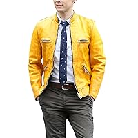 SpazeUp Dirk Detective Yellow Leather Gentlys Agency Jacket