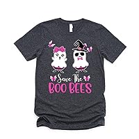 Save The Boo Bees Breast Cancer Awareness Halloween Spooky Season Tshirt