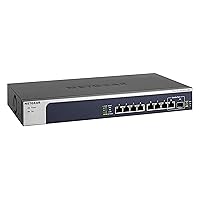NETGEAR 8-Port 10G Multi-Gigabit Ethernet Unmanaged Switch (XS508M) - with 1 x 10G SFP+, Desktop or Rackmount, and Limited Lifetime Protection
