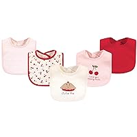 Touched by Nature Unisex Baby Organic Cotton Bibs, Cutie Pie, One Size