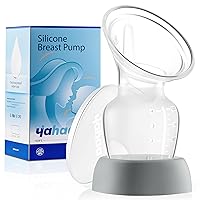 Silicone Manual Breast Pump for Breastfeeding Essentials,Colostrum Collector with Remove Duckbill Valve,Cap,Self-Stand Bottom,Gray,4oz