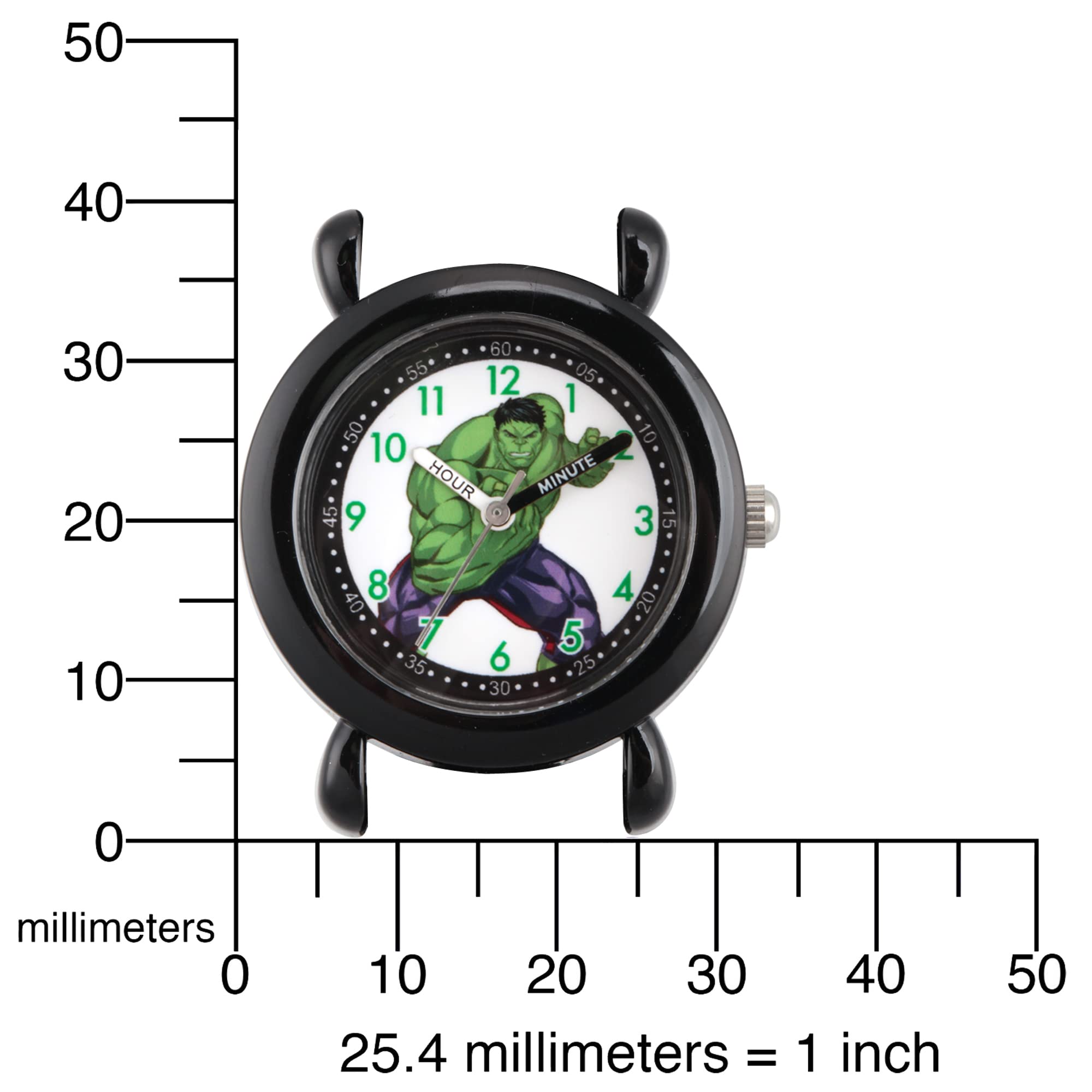Marvel Kids' Plastic Time Teacher Analog Quartz Silicone Strap Watch