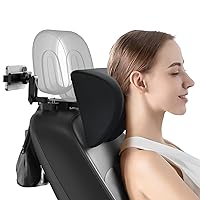 Multi-Functional Car Headrest Pillow Memory Foam Car Neck Pillow,Support Cervical vertebrae and Head,Soft Velvet,Adjustable Height and Distance-with Cell Phone/Tablet Holder (Black)