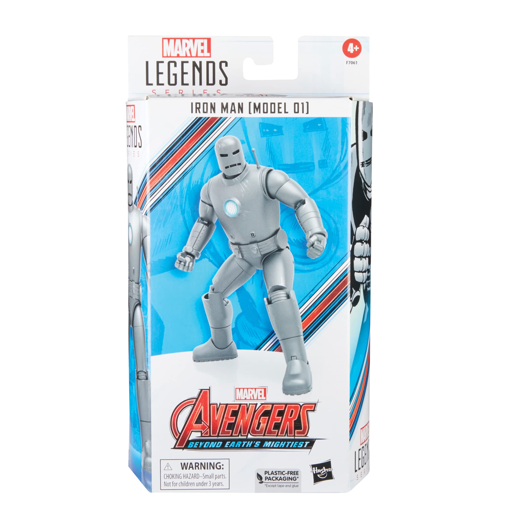 Marvel Hasbro Legends Series Iron Man (Model 01) Avengers 60th Anniversary Collectible 6 Inch Action Figure,6 Accessories