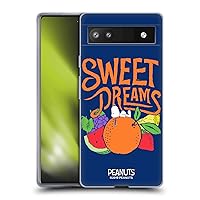Head Case Designs Officially Licensed Peanuts Sweet Dreams Snoopy Naturally Sweet Soft Gel Case Compatible with Google Pixel 6a