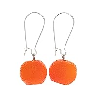 Oranges Earrings. Fruit Orange Earrings Acrylic. Funky Dangle Drop Citrus Tangerine Jewelry Earrings. Veggie Jewelry Unusual Vegan Gifts