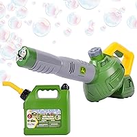 John Deere Bubble Leaf Blower Toy for Kids Includes 24oz Bubble Refill Gas Can, Outdoor Bubble Machine for Kids, Easy to Use, Outdoor Play, Great Gift Toddler 3+
