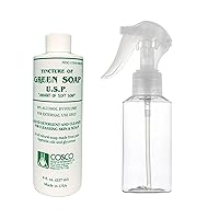 8oz Cosco Green Soap Tattoo Stencil Wash and 8oz Diffuser Squeeze Bottle, 2 Piece Assortment