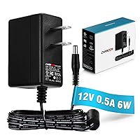 Chanzon 12V 0.5A UL Listed 6W AC DC Switching Power Supply Adapter (Input 100-240V, Output 12 Volt 0.5 Amp 500mA) Wall Wart Transformer Charger for DC12V CCTV Security Camera (6Ft Cord 6 Watt Max)