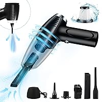 Cordless Vacuum Cleaner, Handheld Vacuum 9000Pa Strong Suction, USB Rechargeable Air Duster with Multi-nozzles and Air Blower for Home, Car, Office, Pet