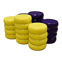 26 Yellow and Purple Crokinole Discs - Full Set (Large – 1 1/4 Inch Diameter (3.2cm))