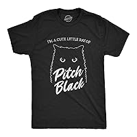 Mens I'm A Cute Little Ray of Pitch Black Tshirt Funny Pet Cat Kitty Halloween Graphic Novelty Tee