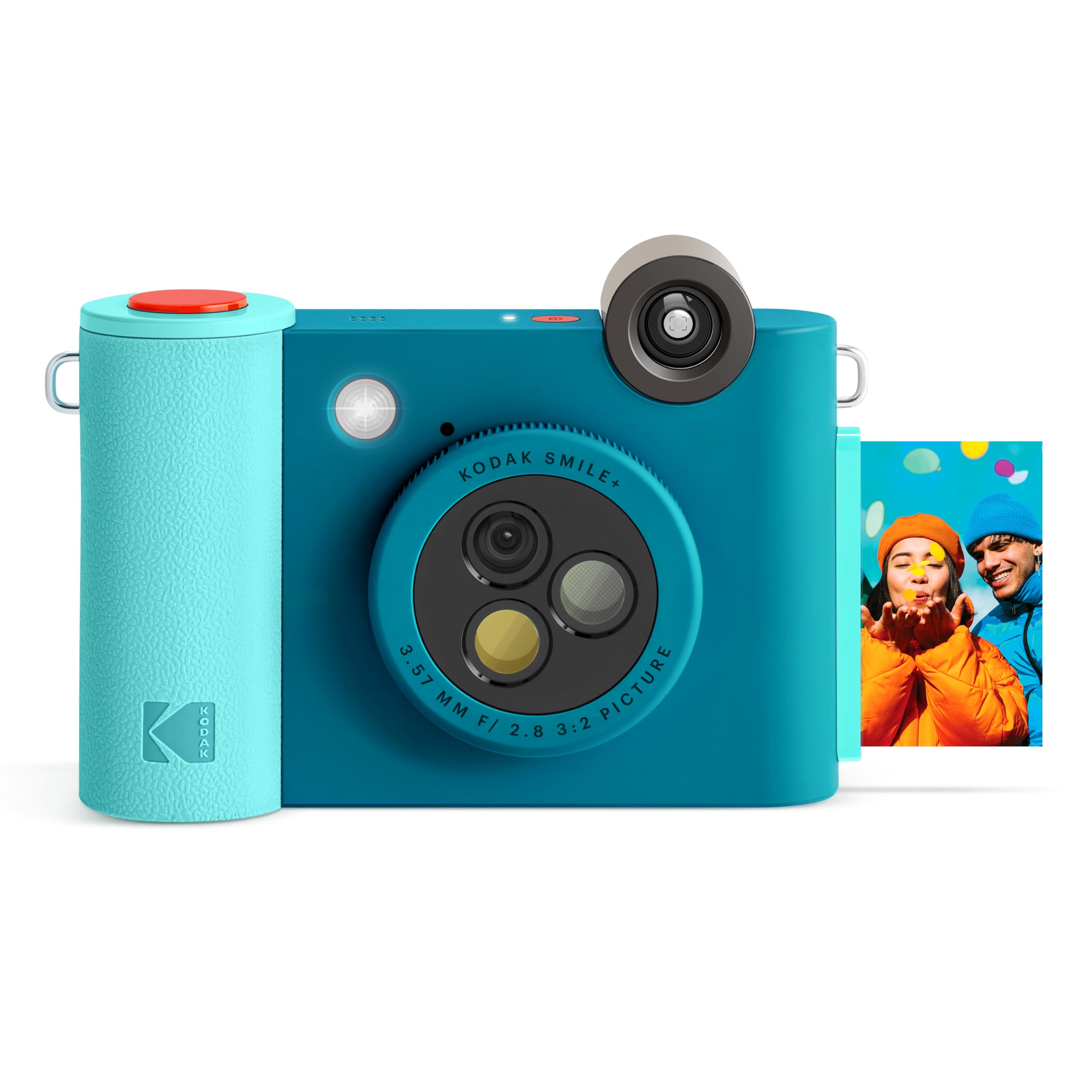 KODAK Smile+ Wireless Digital Instant Print Camera with Effect-Changing Lens, 2x3” Sticky-Backed Photo Prints, and Zink Printing Technology, Compatible with iOS and Android Devices - Blue