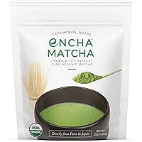 Encha Ceremonial Grade Matcha Powder, Organic First Harvest Japanese Matcha Green Tea Powder, Matcha Tea From Uji, Japan (30g/1.06oz)