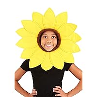 Deluxe Sunflower Costume Hood Accessory for Kids Standard Yellow
