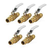 Midline Valve 932VLV012-5 Premium Press Ball Valve with 1/2 in. Connections, Brass (Pack of 5)