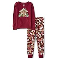 Gymboree Girls' Christmas Cotton 2-Piece Pajama Sets, Big Kid, Toddler, Baby Gymmie
