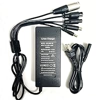 42V 2A/ 1.5A Universal (5 Plugs) Fast Electric Scooter Bike Charger for 36V Lithium Battery Ebike Gotrax Hiboy Hover1 Jetson Segway Ninebot Sisigad Swagtron Xiaomi etc. Replacement Charger